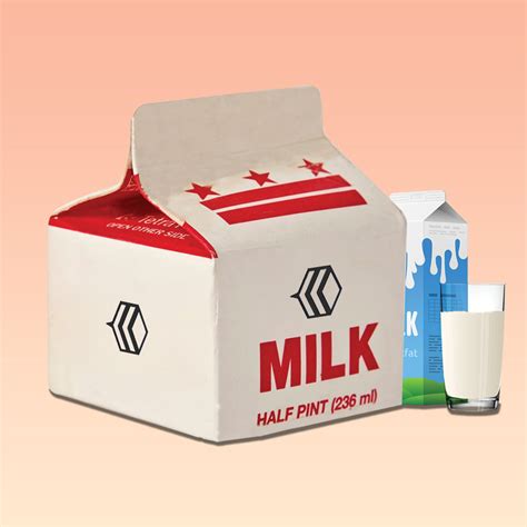 half pint carton of milk.